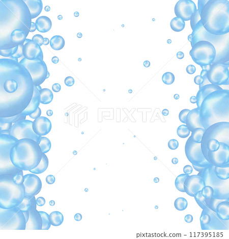 Blue bright and colorful plastic balls background texture. Colorful background, pastel color background or wall paper. Beautiful pastel background images. 117395185