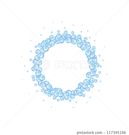 Abstract background. Vector photo frame. Blue balls. eps 10 117395186