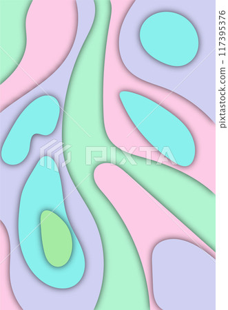 Background of cut paper. Abstract realistic layout of paper for design with a cardboard texture of wavy pink layers. 3d Relief. The art of carving. Vector illustration. Cover mockup design template. Background of cut paper. Abstract realistic layout of paper for design with a cardboard texture of wavy pink layers. 3d Relief. The art of carving. Vector illustration. Cover mockup design template. 117395376