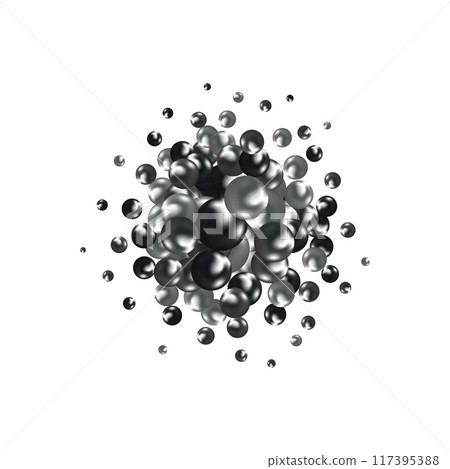 Splash of color balloons on a white background. Design. eps 10 117395388