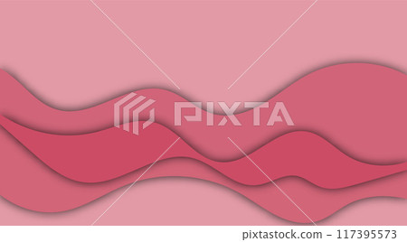 Pink abstract waves and curves cut from paper. eps 10 Pink abstract waves and curves cut from paper. eps 10 117395573