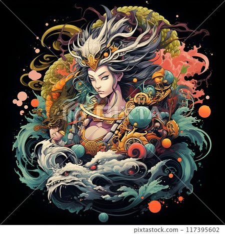 Far East Mythology Fantasy Demon Creature AI Digital Art 117395602