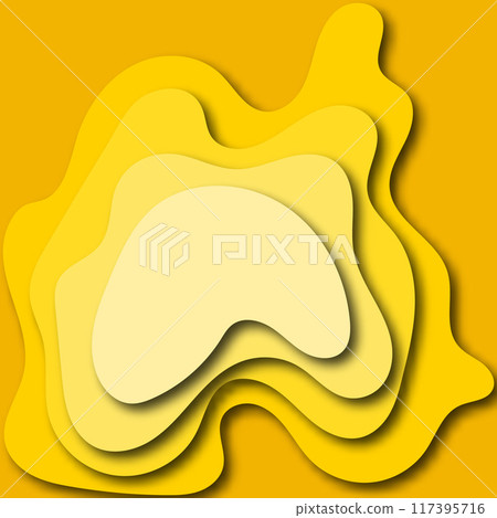 Yellow abstract waves and curves cut from paper. Eps 10 Yellow abstract waves and curves cut from paper. Eps 10 117395716