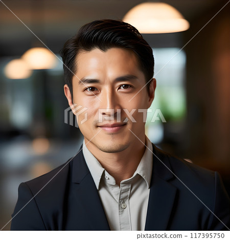 Young Handsome Asian Man AI Portrait Photo 117395750