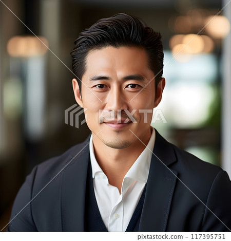 Young Handsome Asian Man AI Portrait Photo 117395751
