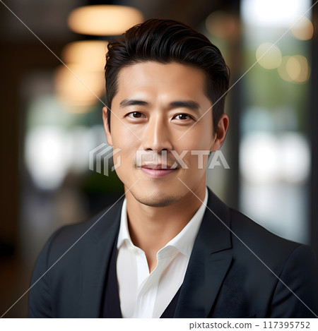Young Handsome Asian Man AI Portrait Photo 117395752