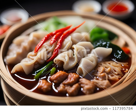 Chinese Anhui Cuisine Hot Meal Main Dish AI Photography 117395784