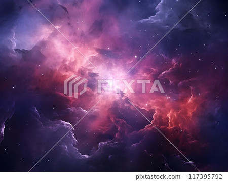 Breathtaking Galaxy in the Deep Space AI Artwork 117395792