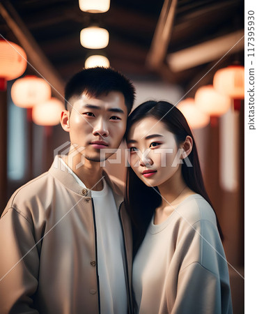Young Asian Couple AI Photo Young Asian Couple AI Photo 117395930