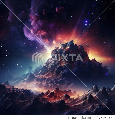 Wonderful Galaxy in Deep Space AI Art 117395932