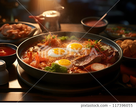Japanese Hot Meal Main Dish AI Photo 117396055