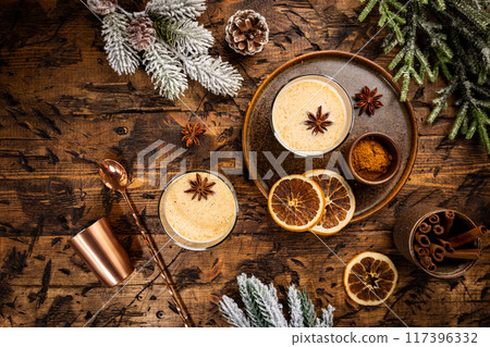 Eggnog, Traditional Christmas Drink 117396332