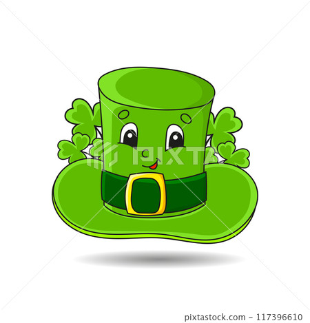 Cute character. Cartoon style. Isolated on white background. Design element. Vector illustration. 117396610