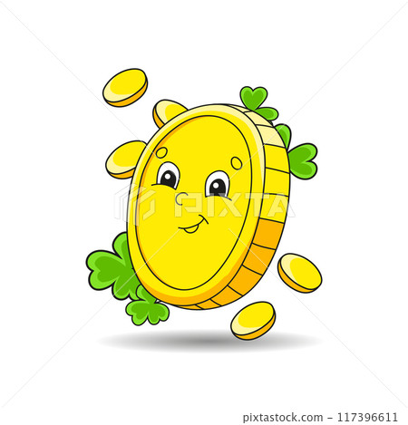 Cute character. Cartoon style. Isolated on white background. Design element. Vector illustration. 117396611