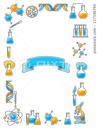 Background with science items. Medical concept image. 117396769