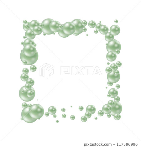 Photo frame made of green balls. Decorative element. Eps 10 Photo frame made of green balls. Decorative element. Eps 10 117396996
