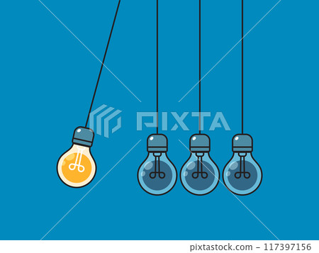 The pendulum of lights. Isolated Vector Illustration 117397156