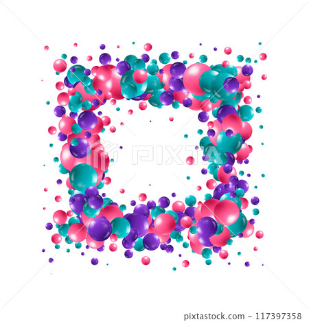 Abstract multicolored background with pearls. Modern festive illustration. Eps 10 117397358