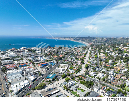Aerial view of over La Jolla, San Diego, California, USA Aerial view of over La Jolla, San Diego, California, USA 117397568