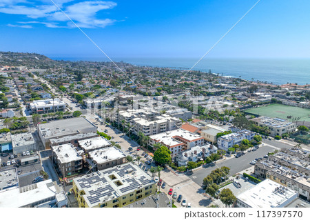 Aerial view of over La Jolla, San Diego, California, USA Aerial view of over La Jolla, San Diego, California, USA 117397570