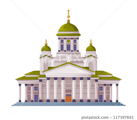 Helsinki Cathedral as Finland Symbol and Attribute Vector Illustration Helsinki Cathedral as Finland Symbol and Attribute Vector Illustration 117397691