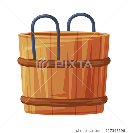 Wooden Barrel for Sauna as Finland Symbol and Attribute Vector Illustration Wooden Barrel for Sauna as Finland Symbol and Attribute Vector Illustration 117397696