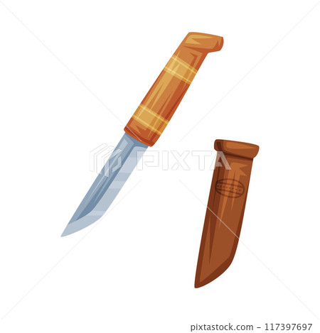 Bowie Knife as Finland Symbol and Attribute Vector Illustration 117397697