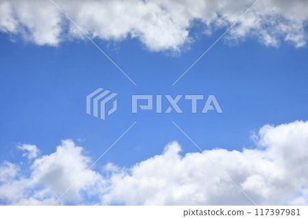  Blue sky and clouds 117397981