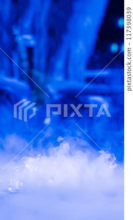Water droplets Smoke clouds fog Mystic texture dark background Unusual Extraordinary feeling 117398039