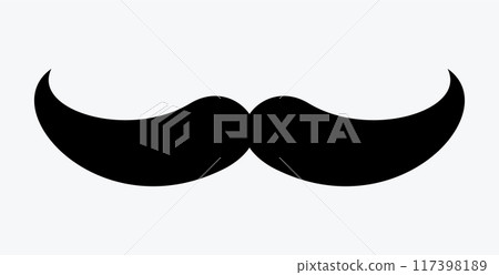 Moustache icon set. Collection of lush stylish hipster mustaches. 117398189