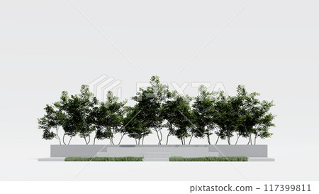 architecture garden park landscape terrace nature design modern 3d render. 117399811