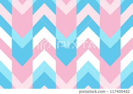 A seamless pattern featuring the transgender pride flag colors--light blue, pink, and white 117400482
