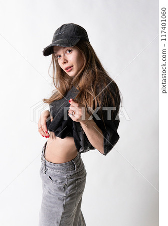 model beautiful look young beauty background hair portrait hand modern white face cap person lady model beautiful look young beauty background hair portrait hand modern white face cap person lady 117401060
