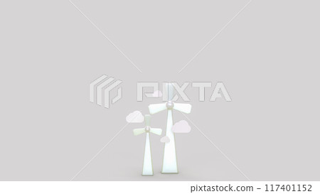 The Eco fan wind for generator electric for energy or ecology concept 3d rendering. The Eco fan wind for generator electric for energy or ecology concept 3d rendering. 117401152