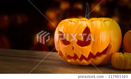 The jack o lantern for Holiday or celebrity concept 3d rendering. 117401163