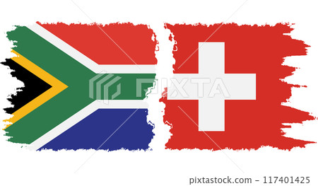 Switzerland and South Africa grunge flags connection vector Switzerland and South Africa grunge flags connection vector 117401425
