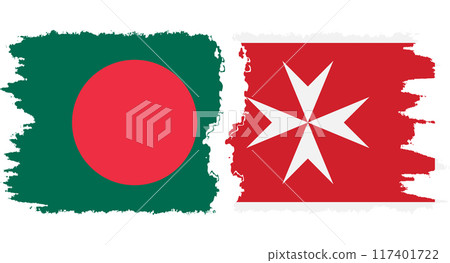 Malta and Bangladesh grunge flags connection vector Malta and Bangladesh grunge flags connection vector 117401722