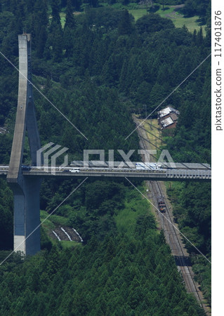 Sherpa-kun of the Usui Pass Railway Cultural Park travelling through Yokokaru in midsummer_Photo taken on August 3, 2024 117401876