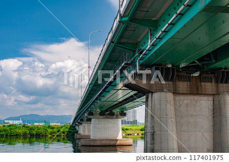 Hirakata Ohashi Bridge, a road bridge over the Yodo River 117401975