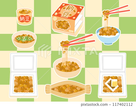 納豆插圖集（白色邊框版） 117402112