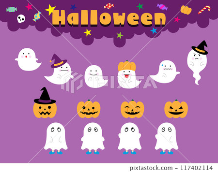 非常適合萬聖節！表情可愛的鬼魂第4部分 117402114