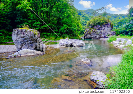 Fresh greenery of the Kabura River and Maruiwa 117402200