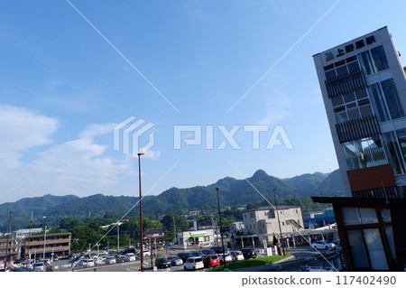 上野原站南口電梯塔及上野原市 上野原站南口電梯塔及上野原市 117402490