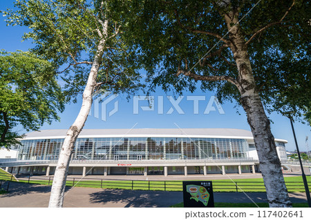 「青森郡」八戶市的夏日藍天與長根公園風景 「青森郡」八戶市的夏日藍天與長根公園風景 117402641
