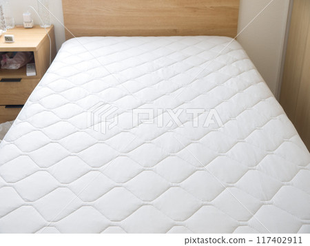 Quilted fitted sheet integrated mattress pad, cooling mattress sheet 117402911