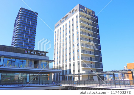 Scenery of Platy Tajimi in front of Tajimi Station, Gifu Prefecture 117403278