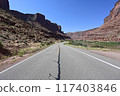 Scenery along Utah State Route 128 near Moab, Utah. 117403846