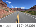Scenery along Utah State Route 128 near Moab, Utah. 117403869