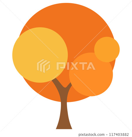 Cartoon trees autumn 117403882