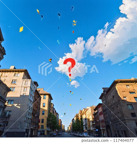 疑問在藍天翩翩起舞 疑問在藍天翩翩起舞 117404077